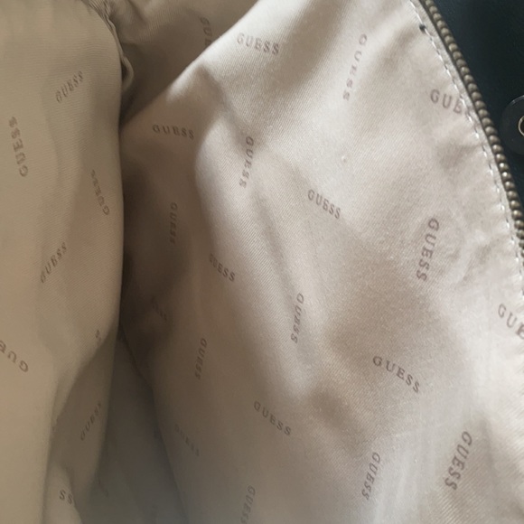 NEW with slight flaw guess black satchel bag purse - Picture 8 of 16